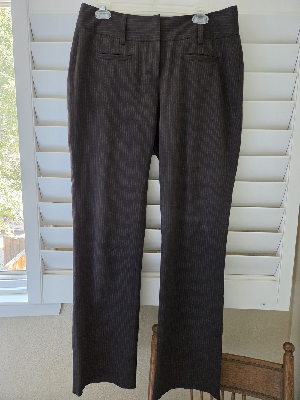 Cabi Charcoal Pinstriped Work It Trouser #807L